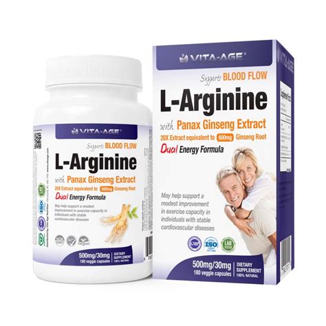 L Arginine With Panax Ginseng Extract Vita Nuage Nutrition
