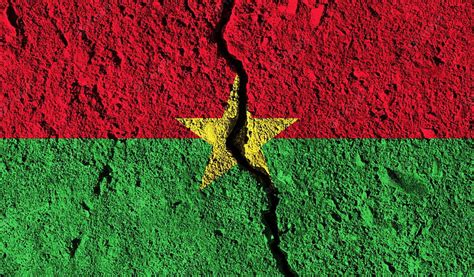 Premium Burkina Faso Flag With Crackdle Country Divided Concept Hd
