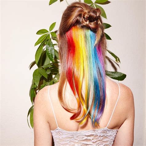 hidden rainbow hair is the trend you never knew you always wanted hidden rainbow hair rainbow