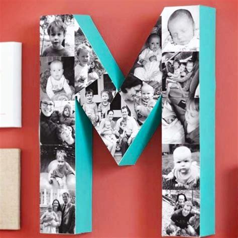 Diy bejeweled photo collage letters. DIY Picture Collage Letters Ideas - We Tried It! Let's Make a Photo Collage on Wood - Involvery