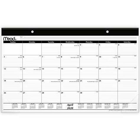 Mead 2020 2021 Academic Year Monthly Desk Pad Calendar Calendar