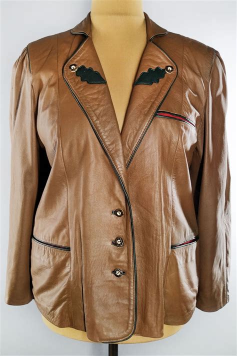 Vintage Brown Leather Blazer Etsy Leather Blazer Vintage Brown