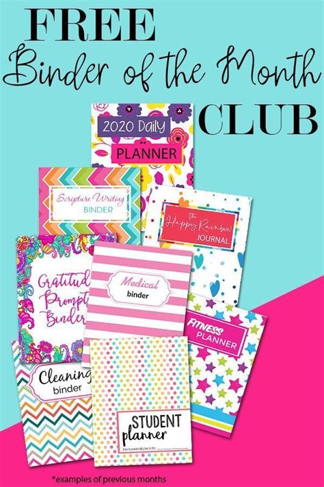 Free Printable Binder Of The Month Club From Sarah Titus Sarah Titus