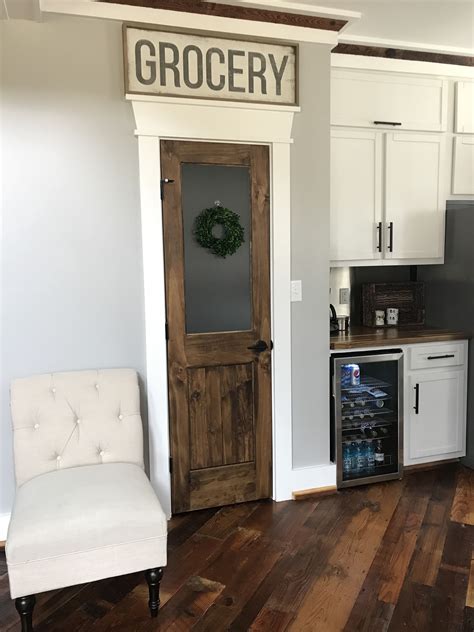 Half Frosted Glass Pantry Door