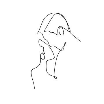 Check out our minimalist line art selection for the very best in unique or custom, handmade pieces from our prints shops. Couple In Love With Continuous One Line Drawing Vector ...