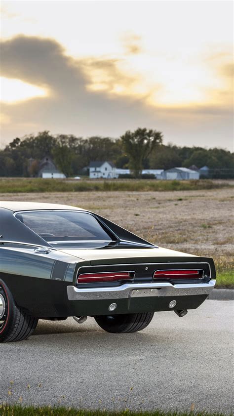 1440x2560 1969 Ringbrothers Dodge Charger Defector Rear View Samsung