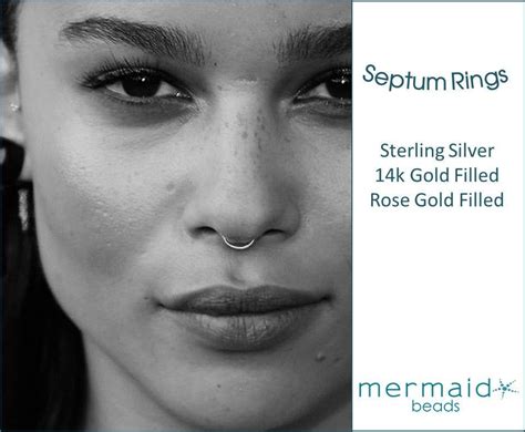 Septum Ring Septum Hoop Gold Sterling Silver Rose Gold Septum Ring 20g