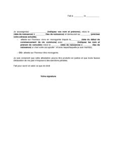 Exemple De Lettre D Attestation Sur L Honneur Gratuit Le Meilleur Exemple