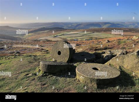 Abandoned Millstones On Stanage Edge Near To Hathersage On The Border