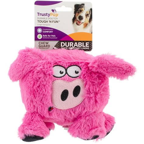 Trustypup Squares Pig Squeaker Dog Toy