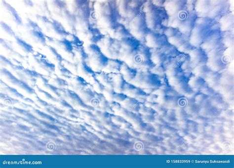 Cirrocumulus Clouds With Blue Sky In The Morning Stock Image Image Of