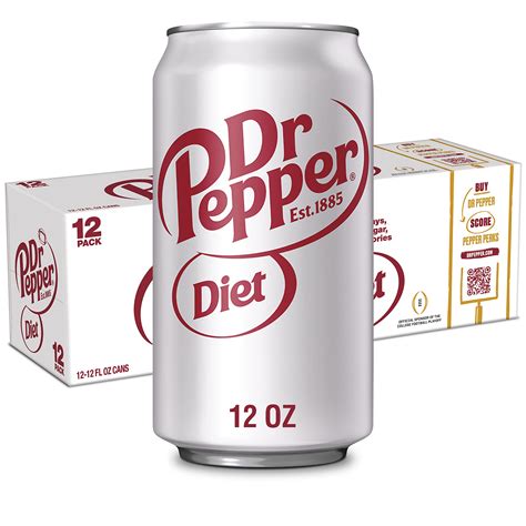 Buy Diet Dr Pepper Soda 12 Fl Oz Cans 12 Pack Online At Desertcart