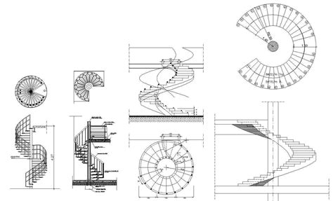 Steel Staircase Details Dwg Free Download