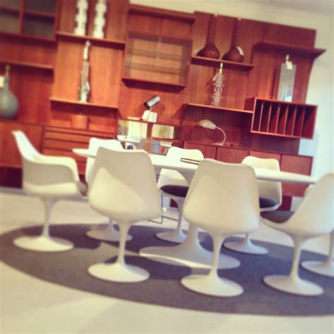 Eero saarinen dining chairs set of six knoll associates usa, 2014 oak, upholstery measures: Saarinen... | Dining chairs, Home decor, Decor