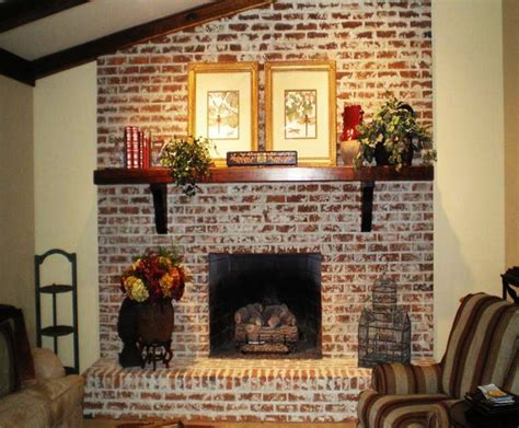 Whitewash Brick Grout 2016 With Images Brick Fireplace Makeover