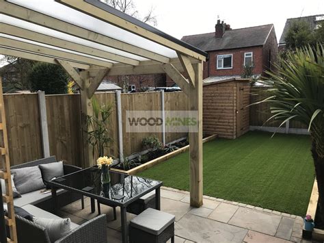 Wooden Lean To Pergola