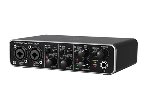 Interface Áudio Usb Behringer Umc204hd 2 Entradas 4 Saídas Wortenpt