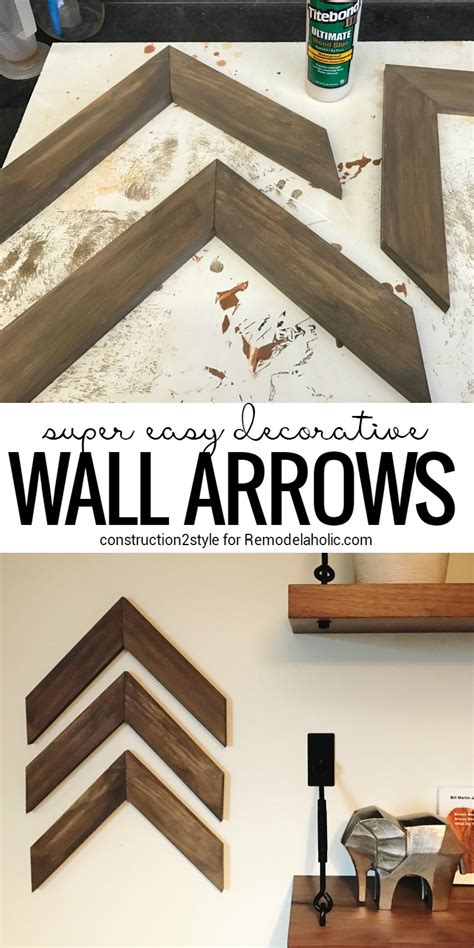 Remodelaholic Easy Diy Wooden Arrow Wall Decor Tutorial