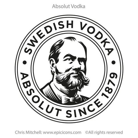 Absolut Vodka Vintage Logo Design Logo Face Logo Design