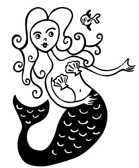 Simple Mermaid Drawing Simple Mermaid Drawing Easy To Painted Rocks