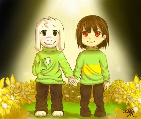 Undertale Asriel And Chara By Yoni M On Deviantart