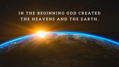 In The Beginning God Created The Heavens And The Earth Hd Jesus