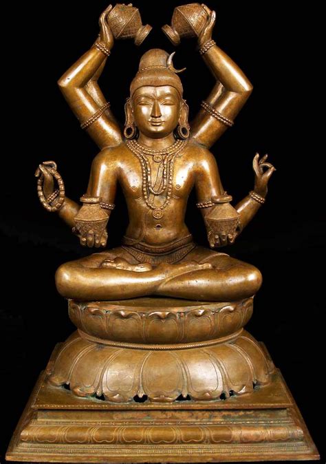 Sold Bronze Mrityunjaya Siva Sculpture 24 9bc23 Hindu Gods