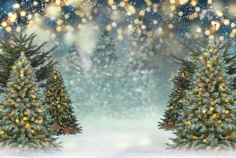 Bokeh Shine Photography Backdrops Glitter Christmas Tree Background