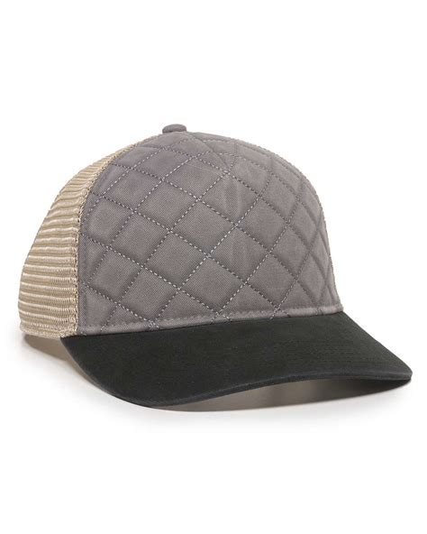 Outdoor Cap Qlt100m Quilted Front Mesh Back Cap 740