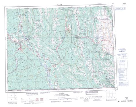 Printable Topographic Map Of Fernie 082g Ab