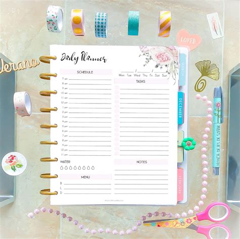 Daily Planner Printable To Do List Made To Fit Happy Planner Etsy