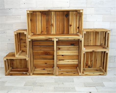 Custom Made Reclaimed Cedar Milk Crates By Historicwoods By Lunarcanyon