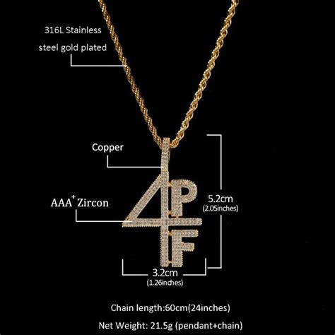 4pf Chain For Sale Four Pockets Full Pendant Necklace Silver Gold