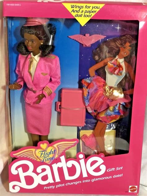 1989 Flight Time Barbie Wings Extra Outfit Pilot Doll African American