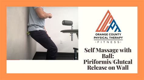 Self Massage With Ball Piriformisgluteal Release On Wall Orange