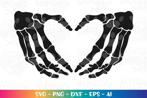 Valentines Day Svg Skeleton Love Heart Hands