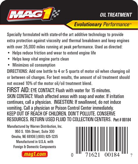 Mag 1 Oil Treatment