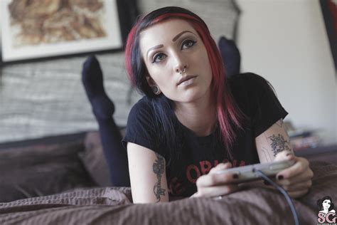 Wallpaper Id 1924694 In Bed 1080p Suicide Girls Sinister Suicide Girls Piercing