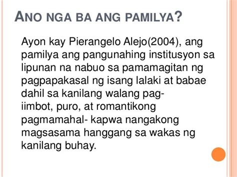 Ang Pamilya Bilang Natural Na Institusyon