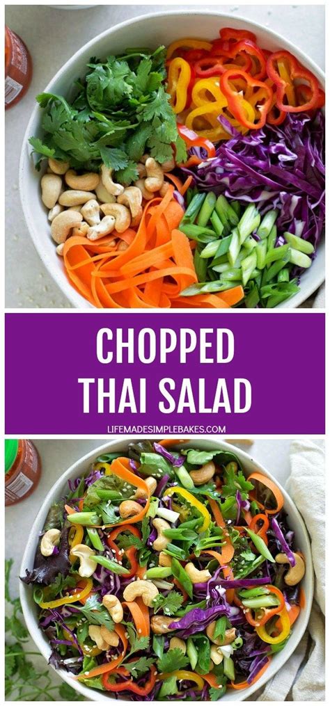 Soak the raisins in boiling water for about half an hour. Chopped Thai Salad with Peanut Dressing - Life Made Simple ...
