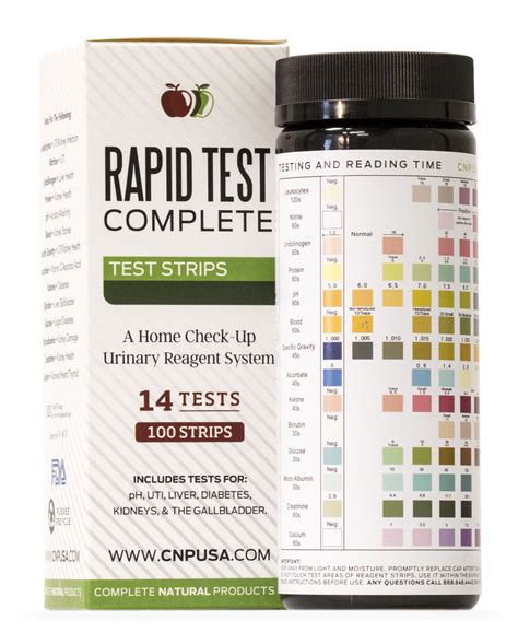 Complete Natural Products 14 Parameter Urinalysis Test Strips 100 Count