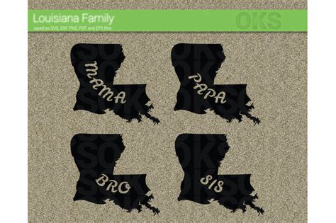 Download louisiana family svg, svg files, vector, clipart, cricut ...