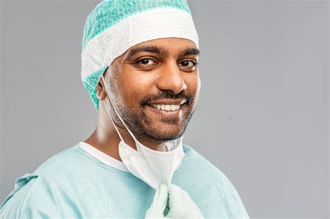 Face Of Doctor Or Surgeon With Protective Mask Stock Photo Image Of