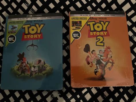 Pixars Toy Story 1 And 2 Steelbooks 4k Ultra Hd Digital Blu Ray