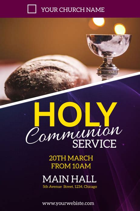 Copy Of Holy Communion Service Flyer Postermywall