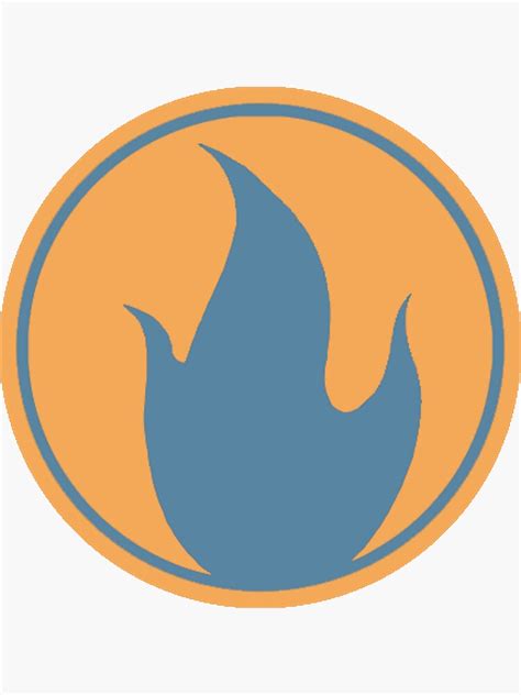 Team Fortress 2 Pyro Emblem Blue Sticker For Sale By Reds94 Redbubble