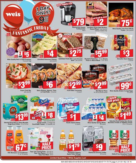 Weis Markets Fantastic Friday November 2, 2018. View the Latest Flyer