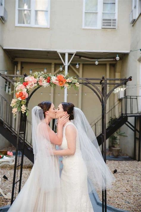 Coral And Turquoise Atlanta Lesbian Wedding Equally Wed Lgbtq Wedding Magazine And Wedding
