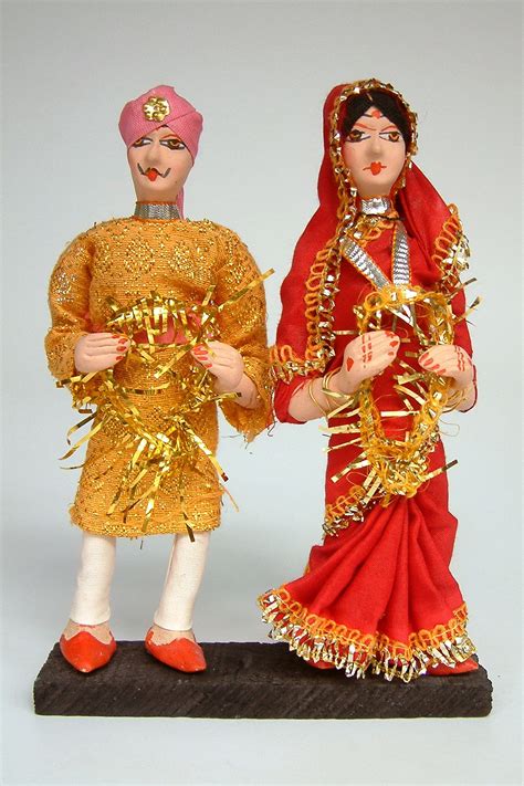India Punjabi Couple In Wedding Dress Size 19 Cm Punjabi Couple Asian Doll India Ethnic