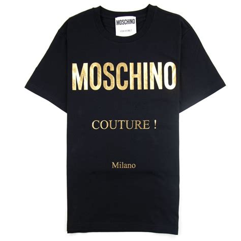 Moschino Couture Logo T Shirt Black 0555 Onu